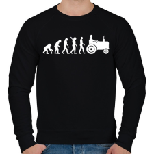 PRINTFASHION Traktor evolúció - Férfi pulóver - Fekete férfi pulóver, kardigán