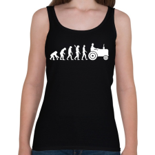 PRINTFASHION Traktor evolúció - Női atléta - Fekete női trikó