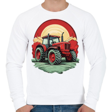 PRINTFASHION Traktor - Férfi pulóver - Fehér férfi pulóver, kardigán