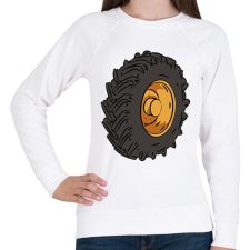 PRINTFASHION Traktor kerék - Női pulóver - Fehér női pulóver, kardigán