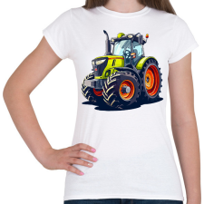 PRINTFASHION Traktor - Női póló - Fehér női póló