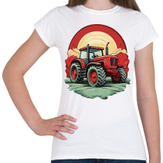 PRINTFASHION Traktor - Női póló - Fehér