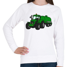 PRINTFASHION Traktor  - Női pulóver - Fehér