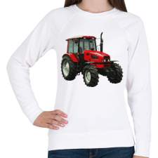 PRINTFASHION Traktor - Női pulóver - Fehér női pulóver, kardigán