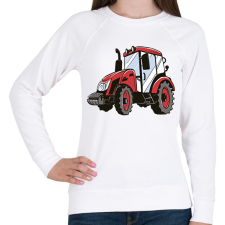 PRINTFASHION Traktor - Női pulóver - Fehér női pulóver, kardigán