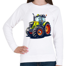 PRINTFASHION Traktor  - Női pulóver - Fehér női pulóver, kardigán