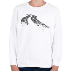 PRINTFASHION Traktor nyom - Gyerek pulóver - Fehér