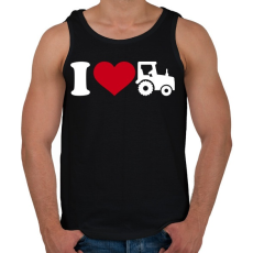 PRINTFASHION Traktor szerelem - Férfi atléta - Fekete