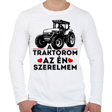PRINTFASHION Traktor szerelem - Férfi hosszú ujjú póló - Fehér
