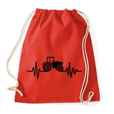 PRINTFASHION Traktor szívritmus - Sportzsák, Tornazsák - Piros tornazsák