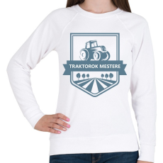 PRINTFASHION Traktorok mestere - Női pulóver - Fehér