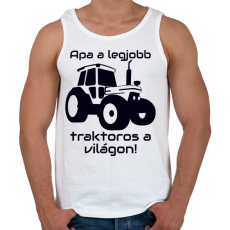PRINTFASHION Traktoros Apa - Férfi atléta - Fehér