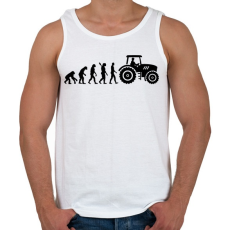 PRINTFASHION Traktoros evolúció - Férfi atléta - Fehér