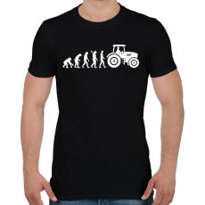 PRINTFASHION Traktoros evolúció - Férfi póló - Fekete