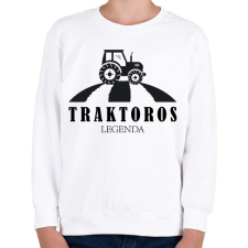PRINTFASHION Traktoros legenda - Gyerek pulóver - Fehér gyerek pulóver, kardigán