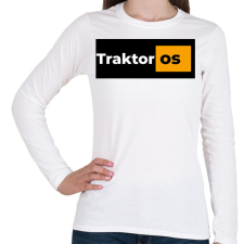 PRINTFASHION Traktoros pornhub - Női hosszú ujjú póló - Fehér női póló