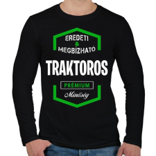 PRINTFASHION Traktoros prémium minőség - Férfi hosszú ujjú póló - Fekete férfi póló