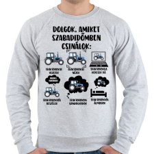 PRINTFASHION Traktoros szabadidő - Férfi pulóver - Sport szürke férfi pulóver, kardigán