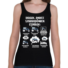 PRINTFASHION Traktoros szabadidő - Női atléta - Fekete női trikó