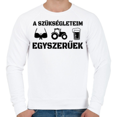 PRINTFASHION Traktoros szükségletek - Férfi pulóver - Fehér