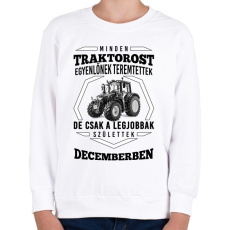PRINTFASHION TRAKTOROS SZÜLINAP - December - Gyerek pulóver - Fehér