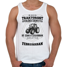PRINTFASHION TRAKTOROS SZÜLINAP - Február - Férfi atléta - Fehér atléta, trikó
