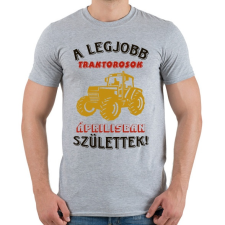 PRINTFASHION Traktoros szülinapja április - Férfi póló - Sport szürke férfi póló