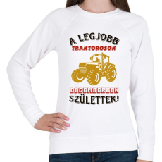 PRINTFASHION Traktoros szülinapja december - Női pulóver - Fehér