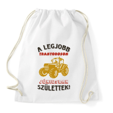 PRINTFASHION Traktoros szülinapja június - Sportzsák, Tornazsák - Fehér tornazsák