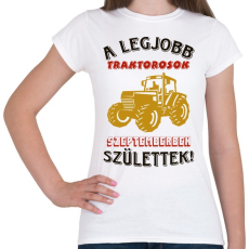 PRINTFASHION Traktoros szülinapja szeptember színes - Női póló - Fehér