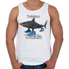 PRINTFASHION Tralalero Tralala - Férfi atléta - Fehér atléta, trikó