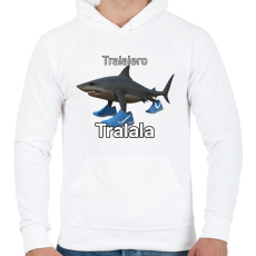 PRINTFASHION Tralalero Tralala - Férfi kapucnis pulóver - Fehér