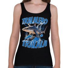 PRINTFASHION Tralalero Tralala - Női atléta - Fekete női trikó