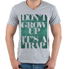 PRINTFASHION Trap - Férfi V-nyakú póló - Sport szürke férfi póló