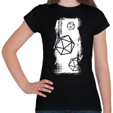 PRINTFASHION Trash polka D20 (fehér) - Női póló - Fekete