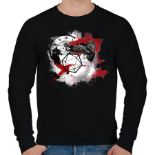 PRINTFASHION Trash polka D20 (fekete) - Férfi pulóver - Fekete férfi pulóver, kardigán
