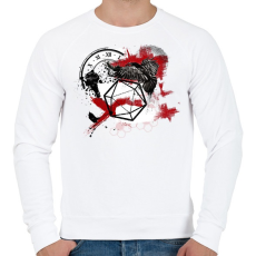 PRINTFASHION Trash polka D20 - Férfi pulóver - Fehér