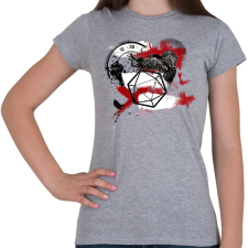 PRINTFASHION Trash polka D20 - Női póló - Sport szürke női póló