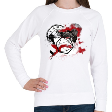 PRINTFASHION Trash polka D20 - Női pulóver - Fehér