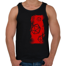 PRINTFASHION Trash polka D20 (piros) - Férfi atléta - Fekete