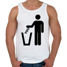 PRINTFASHION Trash you - Férfi atléta - Fehér
