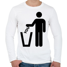 PRINTFASHION Trash you - Férfi hosszú ujjú póló - Fehér