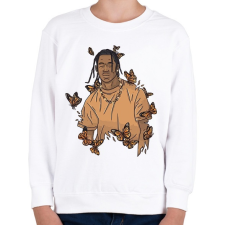 PRINTFASHION Travis Scott - Gyerek pulóver - Fehér gyerek pulóver, kardigán