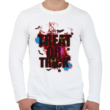 PRINTFASHION Treat or Trick - Férfi hosszú ujjú póló - Fehér férfi póló