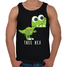 PRINTFASHION Tree Rex - Férfi atléta - Fekete