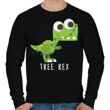 PRINTFASHION Tree Rex - Férfi pulóver - Fekete férfi pulóver, kardigán
