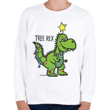 PRINTFASHION Tree-rex - Gyerek pulóver - Fehér gyerek pulóver, kardigán