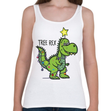 PRINTFASHION Tree-rex - Női atléta - Fehér női trikó