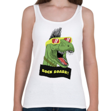 PRINTFASHION Trex rock - Női atléta - Fehér női trikó