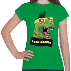 PRINTFASHION Trex rock - Női póló - Zöld